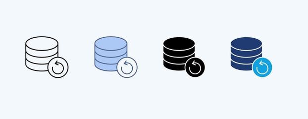 Data Backup Multiple Icon Illustration Vector