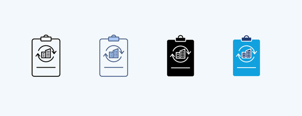 Recovery Plan Multiple Icon Illustration Vector