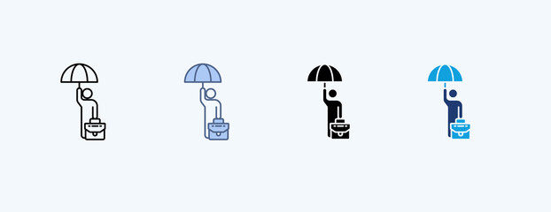 Business Resilience Multiple Icon Illustration Vector