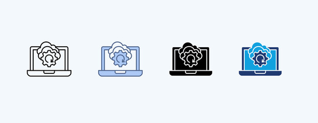 Backup Recovery Multiple Icon Illustration Vector