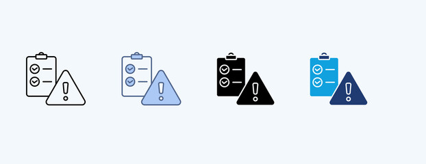 Risk Evaluation Multiple Icon Illustration Vector