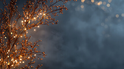 Decorative branches with glowing lights