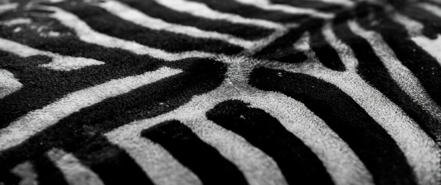 Black & White Zebra Pattern (Background, Texture)