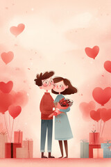 Couple in love. Valentine's Day.