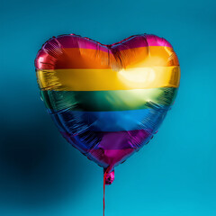 Rainbow balloon. Equal. Valentine's Day.