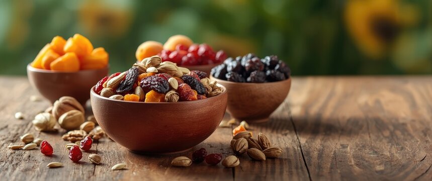 BOWLS OF DRIED FRUITS - HEALTHY SNACK IDEAS