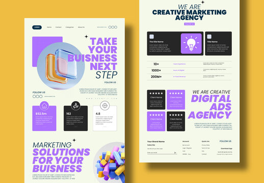 Business Landing Page Website Design for Digital Marketing Agency
