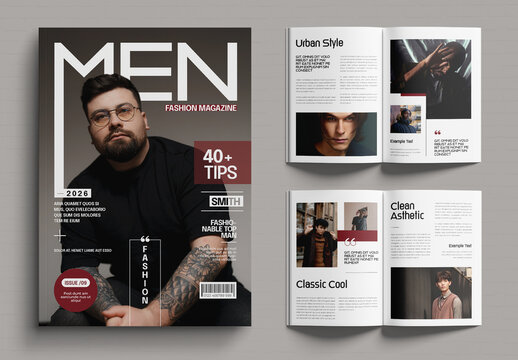 Men Fashion Magazine Template