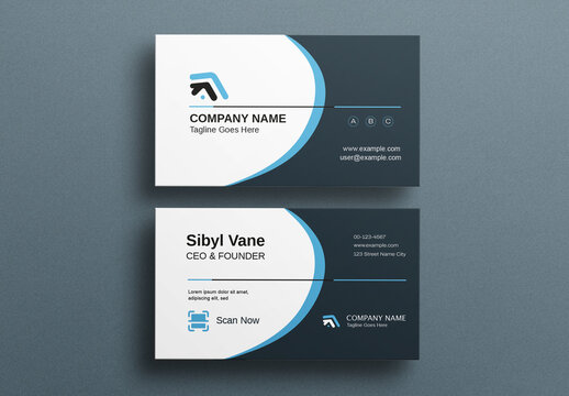 Modern Corporate Curve Business Card Design