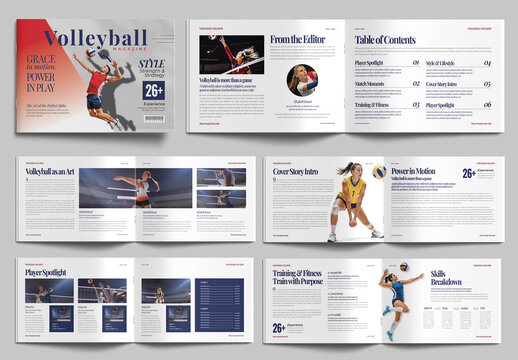 Modern Volleyball Magazine Layout