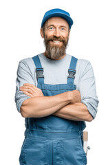 Professional Wall Painter Isolated on White Background