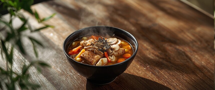 Simmered Chikuzenni featuring chicken and root vegetables