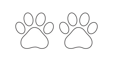 Obraz premium Paw print of dog isolated on transparent background. cat paw print. cat walk foot print. Paw print of dog PNG
