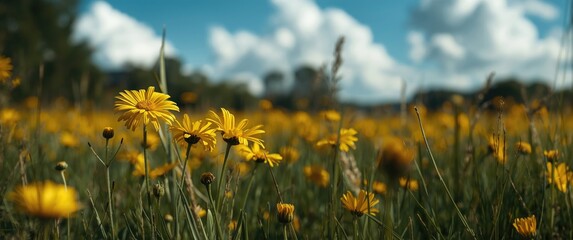 Summer Nijmegen Netherlands Yellow Daisies