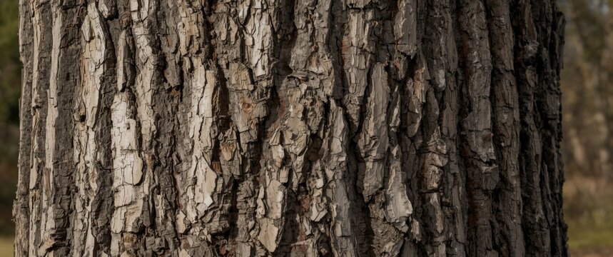 Poplar bark in gray-brown tones