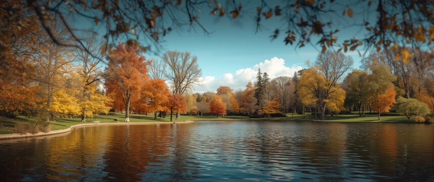 Autumn Colors Reflected in Fain Lake