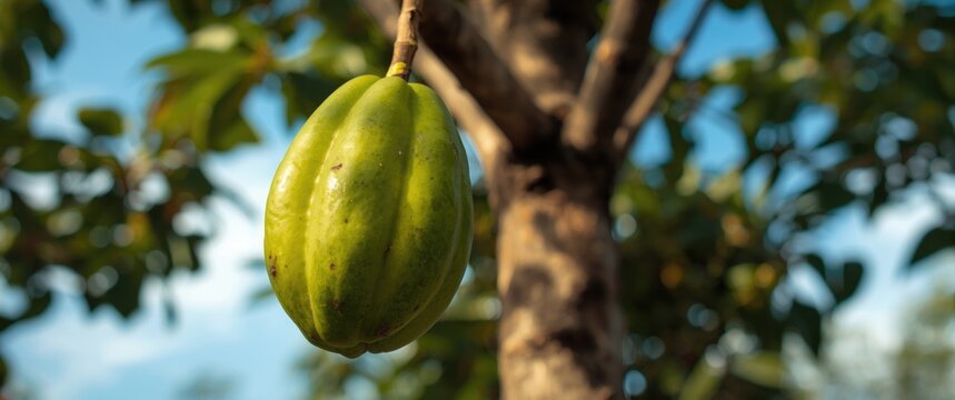 Brazilian Siriguela green fruit, a unique treat