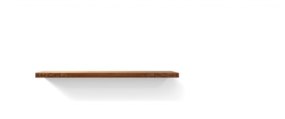Obraz premium Carved wooden shelving for books or items against a white backdrop
