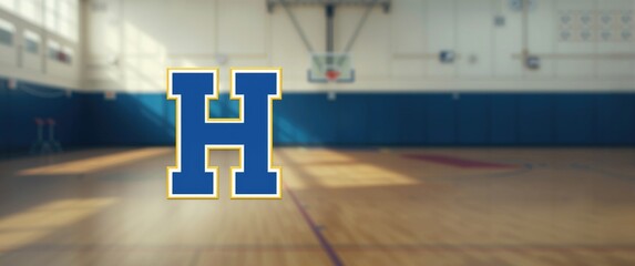 Image 2 of School Sports Letter in Blue and Yellow