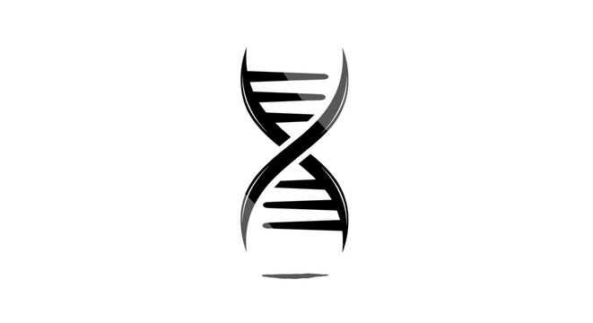 DNA Double Helix Structure Icon.