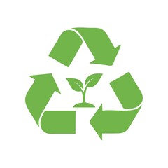 Obraz premium Recycle and eco icon set featuring recycling symbols, sustainability, green energy, and environmental concepts. Clean flat vector icons suitable for UI, ESG projects, packaging, branding, web