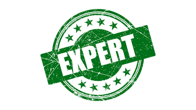 Expert stamp with grunge texture