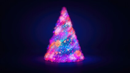 Long exposure image of Christmas lights creating an abstract background, used for seasonal decoration, World Christmas Day