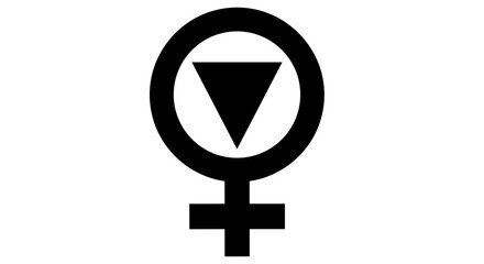 Venus symbol with triangle.