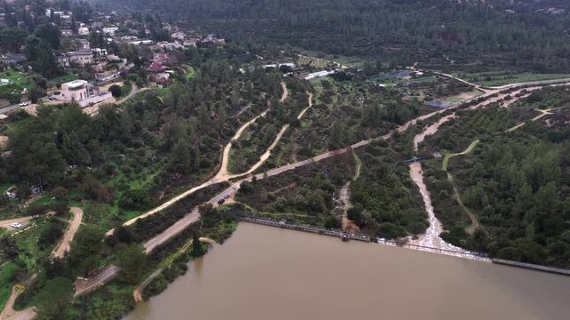 
Aerial view Beit Zeit lake Jerusalem Israel reservoir

Drone footage shows Beit Zeit lake near Jerusalem Israel landscape on 20 January 2026
