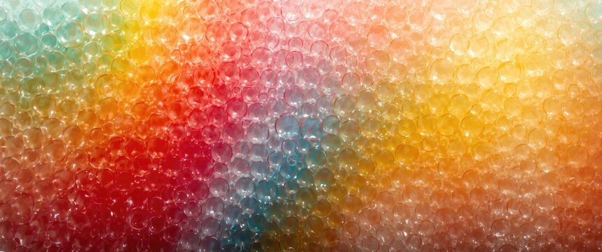 Colorful backdrop featuring bubble wrap