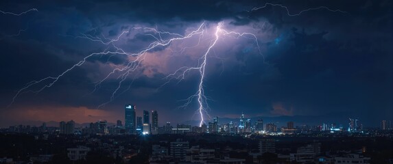 Two Lightning Strikes Hit Cebu City, Philippines