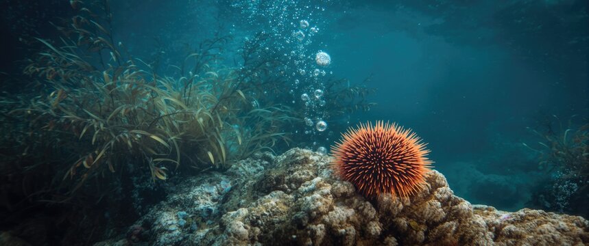 Sea urchin habitat in the Sea of Japan