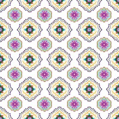 seamless geomatrice pattern with flowers