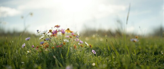 Colorful wildflowers herald the beginning of spring