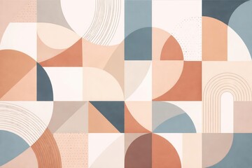 Abstract geometric minimalistic mural featuring creative background for branding and brochure design