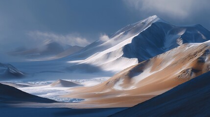 A polar landscape reacts to a comet strike, where the bright explosion reflects off glacial ice, drawing focus to climate phenomena and the energetic forces that shape Earth’s environments through