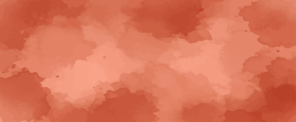 Obraz premium Abstract Watercolor Texture Background in Warm Terracotta and Burnt Orange Tones