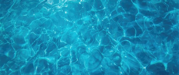 Obraz premium Wavy water texture background featuring transparent blue clear water