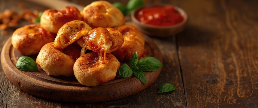 Delicious cheesy and saucy homemade pizza roll appetizers