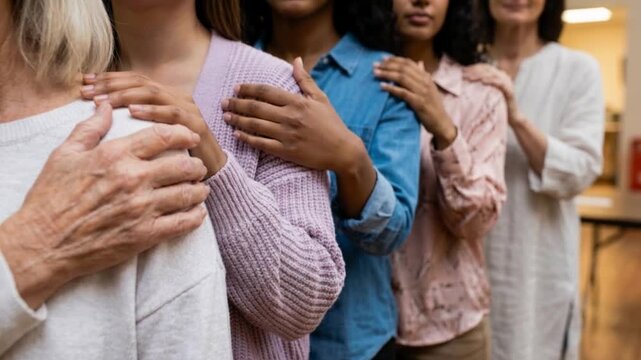 Women of different generations show support and friendship. Strong relationship as a foundation and pillar for gender equality
