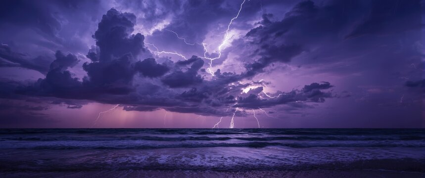 Bright lightning storm lights up the Maldives night sky with a spectacular show - Powered by Adobe