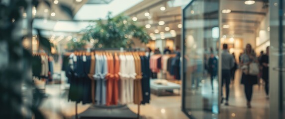 Obraz premium Blurred abstract background in a men's fashion shop