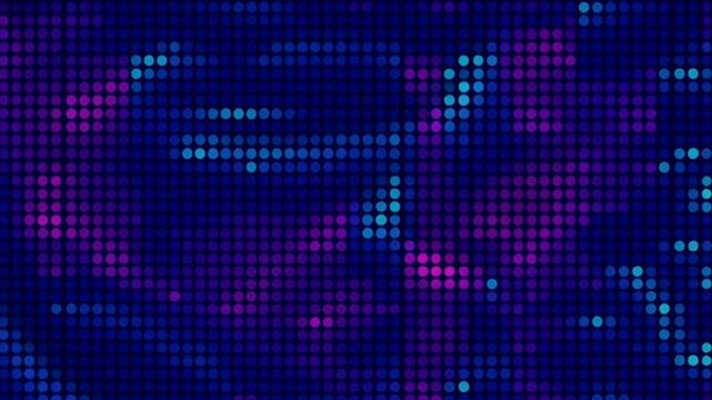 A vibrant digital landscape with neon pixels forming abstract patterns and shapes in a futuristic environment from a bird's eye view Proyek Baru