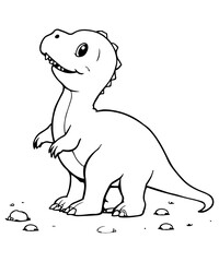 Obraz premium Dinosaur coloring page for kids and adults