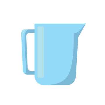 Glass kettle icon vector illustration, tea or water kettle vector image, clear glass teapot design clip art