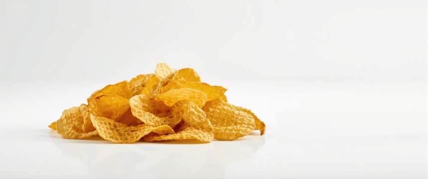 Stack of potato chips