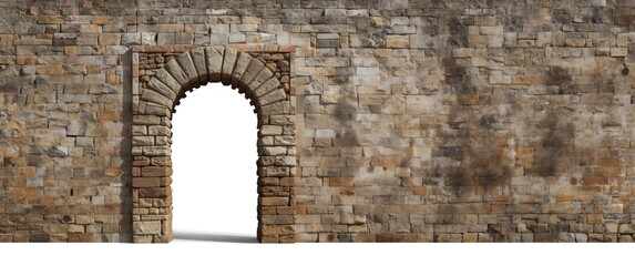 Constructed from rough, sharpened stones, the serf-type wall features perfectly fitted arch stones