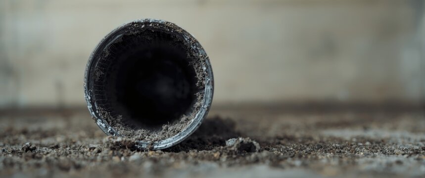 Detailed View of a Dirty Dryer Vent