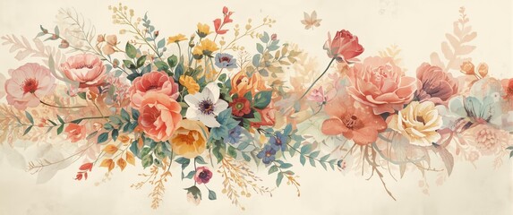 Advanced design of detailed digital floral motifs and foliage