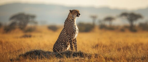 Cheetah: The swift carnivorous mammal from the cat family inhabiting most African and Middle Eastern countries